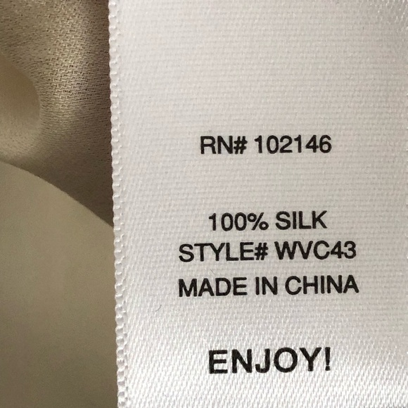 Michael Stars Silk Cream and Black Blouse - Picture 3 of 6